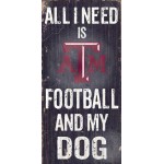 Texas A&M Aggies Wood Sign - Football And Dog 6