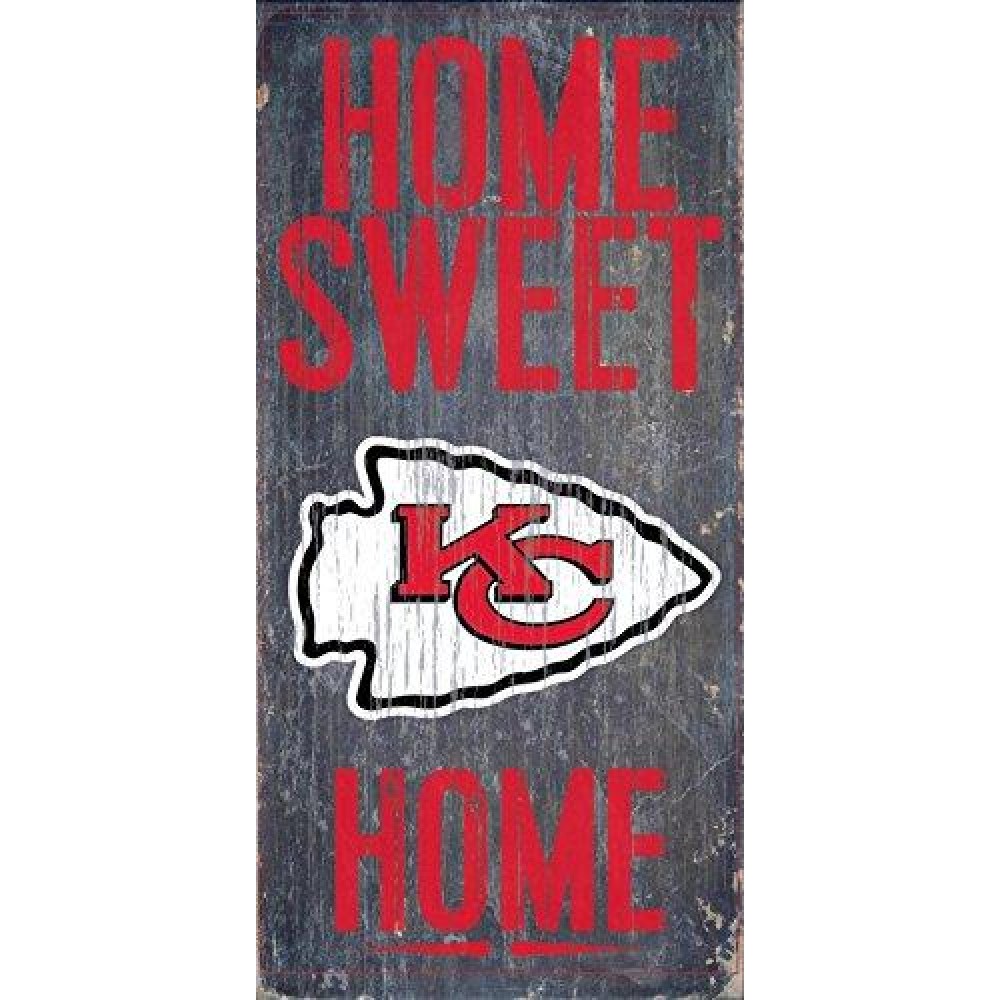Kansas City Chiefs Wood Sign - Home Sweet Home 6