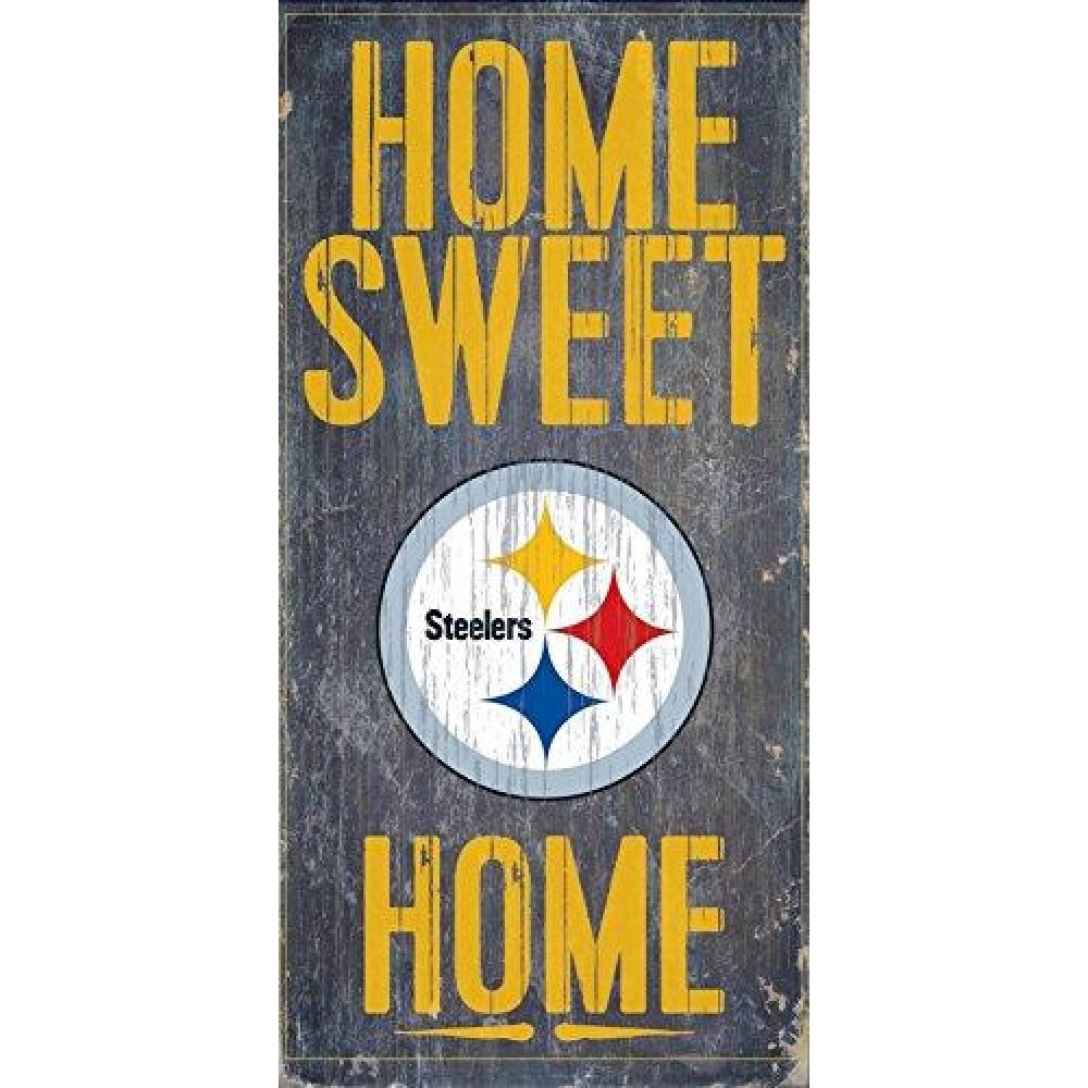 Pittsburgh Steelers Wood Sign - Home Sweet Home 6