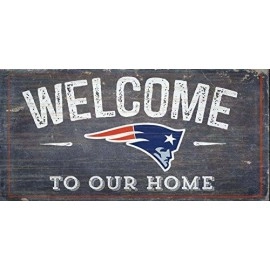 New England Patriots Sign Wood 6X12 Welcome To Our Home Design - Special Order
