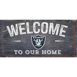 Las Vegas Raiders Sign Wood 6X12 Welcome To Our Home Design - Special Order