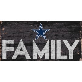 Dallas Cowboys Sign Wood 12X6 Family Design - Special Order