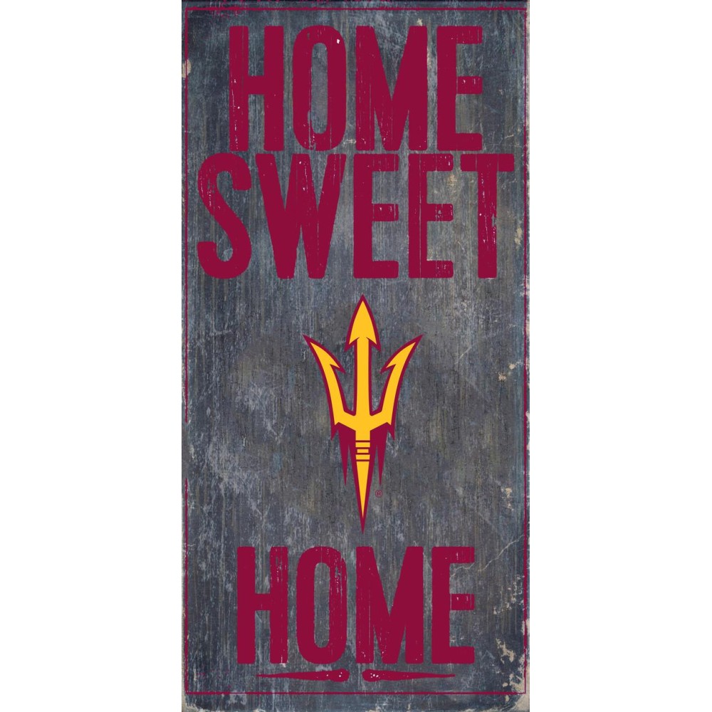 Arizona State Sun Devils Wood Sign - Home Sweet Home 6X12 - Special Order