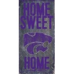 Kansas State Wildcats Wood Sign - Home Sweet Home 6X12 - Special Order