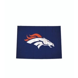 Denver Broncos Sign Wood 12 Inch Team Color State Shape Design