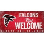 Atlanta Falcons Wood Sign Fans Welcome 12X6