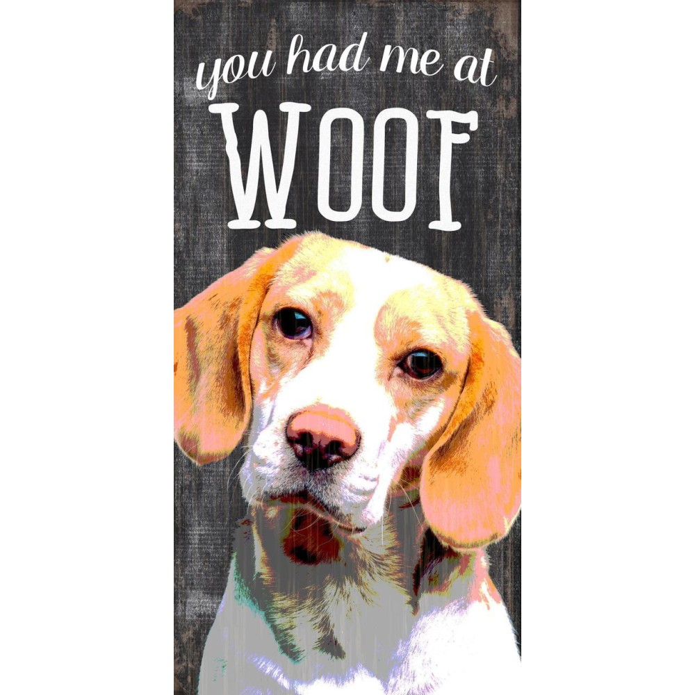 Pet Sign Wood You Had Me At Woof Beagle 5