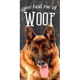 Pet Sign Wood You Had Me At Woof German Shepard 5