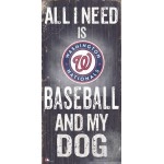 Washington Nationals Sign Wood 6X12 Baseball And Dog Design Special Order