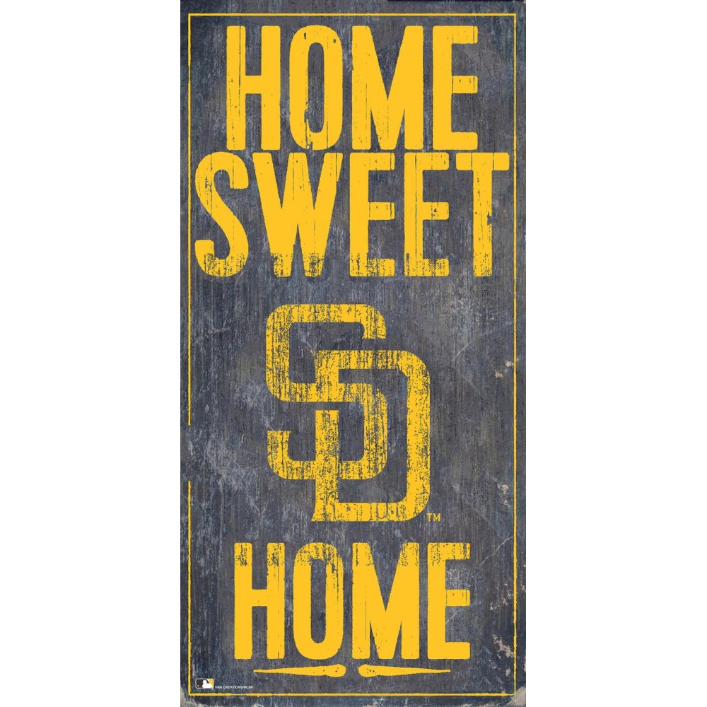 San Diego Padres Sign Wood 6X12 Home Sweet Home Design