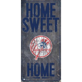 New York Yankees Sign Wood 6X12 Home Sweet Home Design