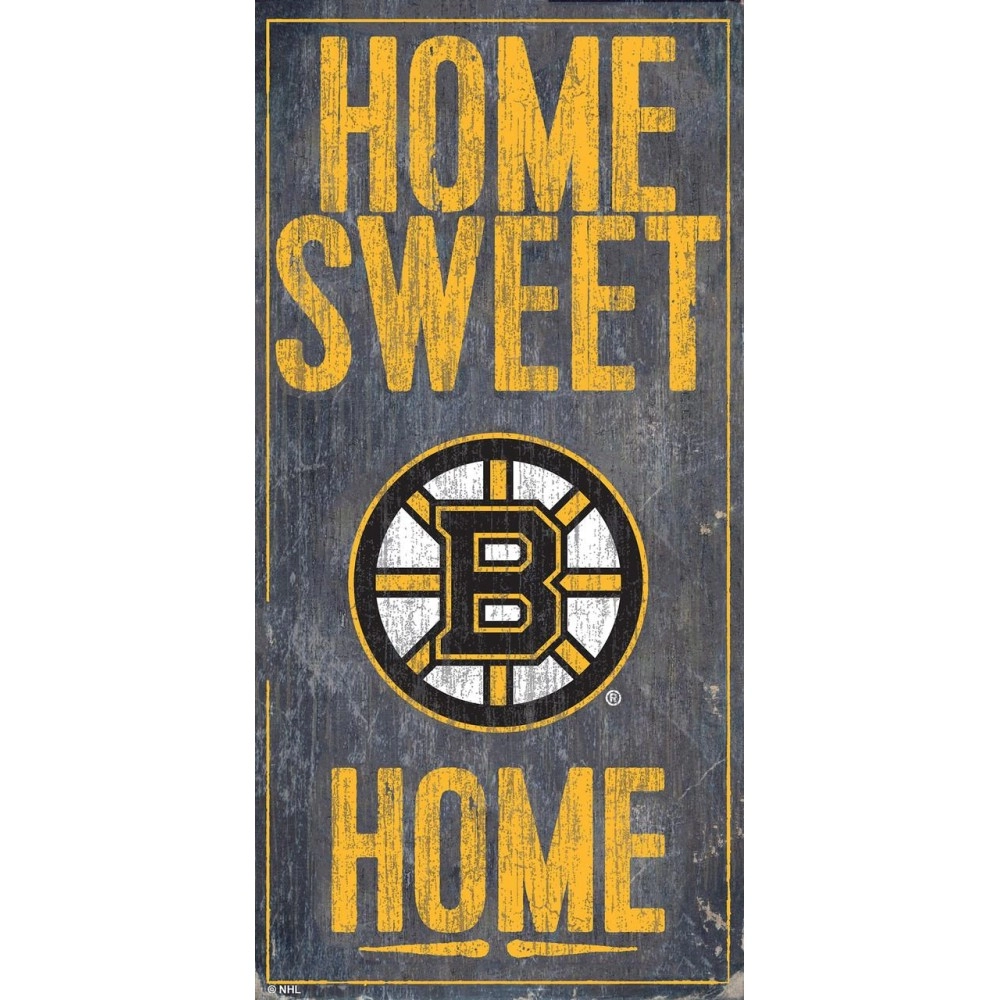 Boston Bruins Sign Wood 6X12 Home Sweet Home Design