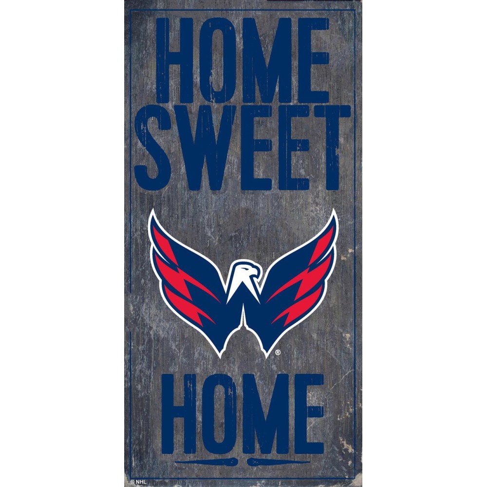 Washington Capitals Sign Wood 6X12 Home Sweet Home Design