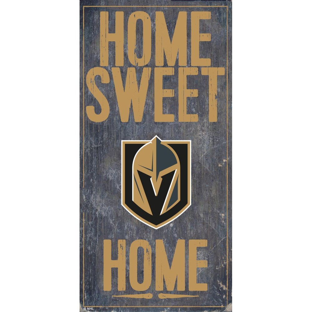 Vegas Golden Knights Sign Wood 6X12 Home Sweet Home Design