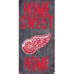 Detroit Red Wings Sign Wood 6X12 Home Sweet Home Design