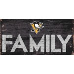 Pittsburgh Penguins Sign Wood 12X6 Family Design - Special Order