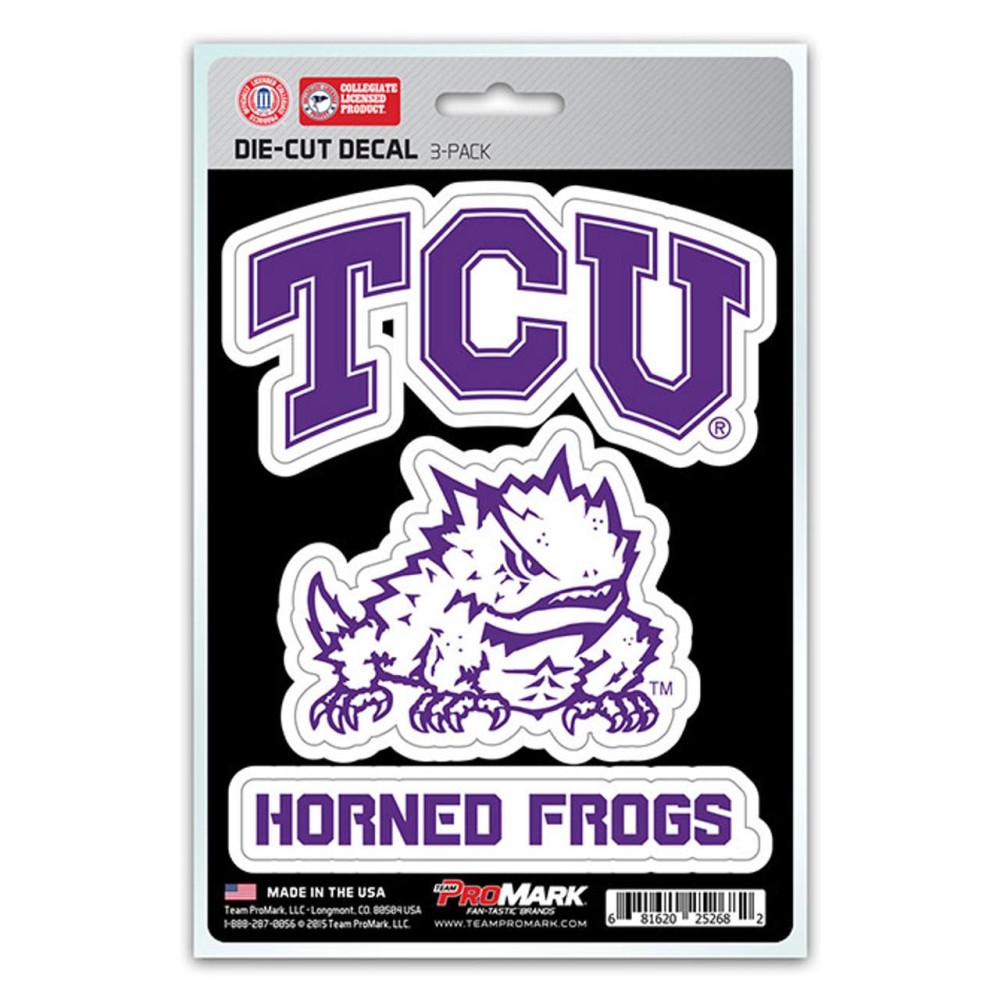 Tcu Horned Frogs Decal Die Cut Team 3 Pack