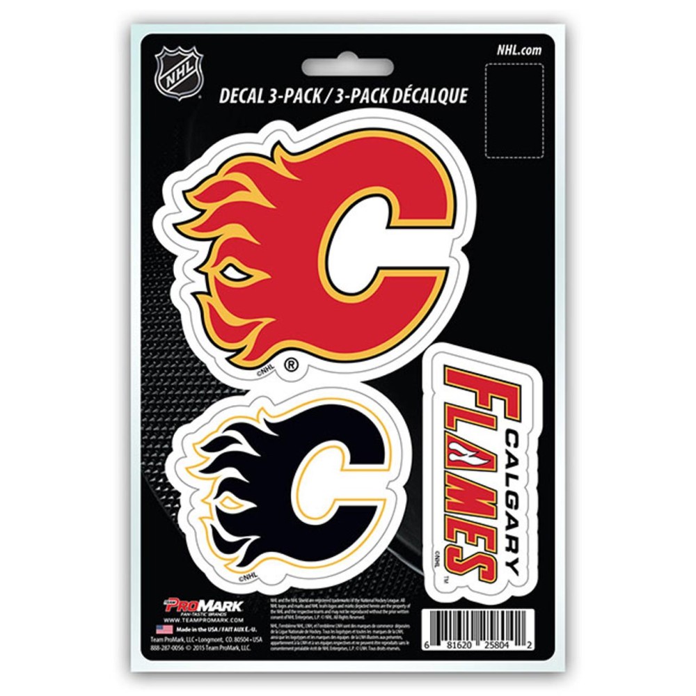 Calgary Flames Decal Die Cut Team 3 Pack