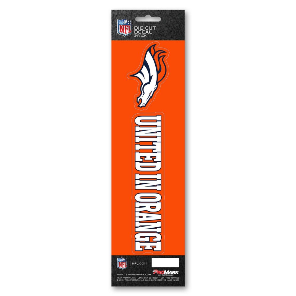 Denver Broncos Decal Die Cut Slogan Pack