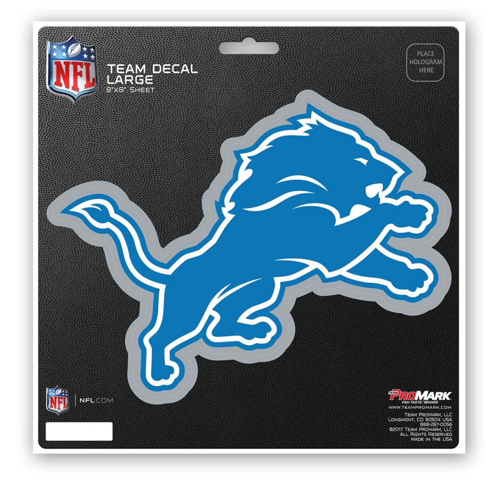 Detroit Lions Decal 8X8 Die Cut