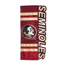 Florida State Seminoles Flag Garden Style Applique Sculpted