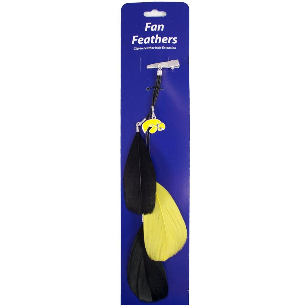 Iowa Hawkeyes Team Color Feather Hair Clip Co