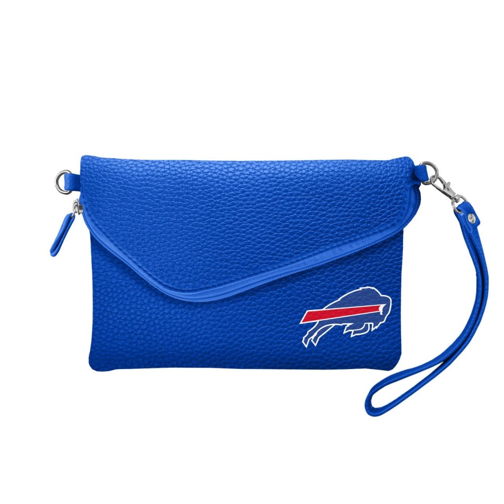 Buffalo Bills Purse Pebble Fold Over Crossbody Royal