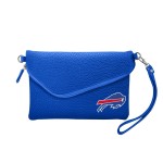 Buffalo Bills Purse Pebble Fold Over Crossbody Royal