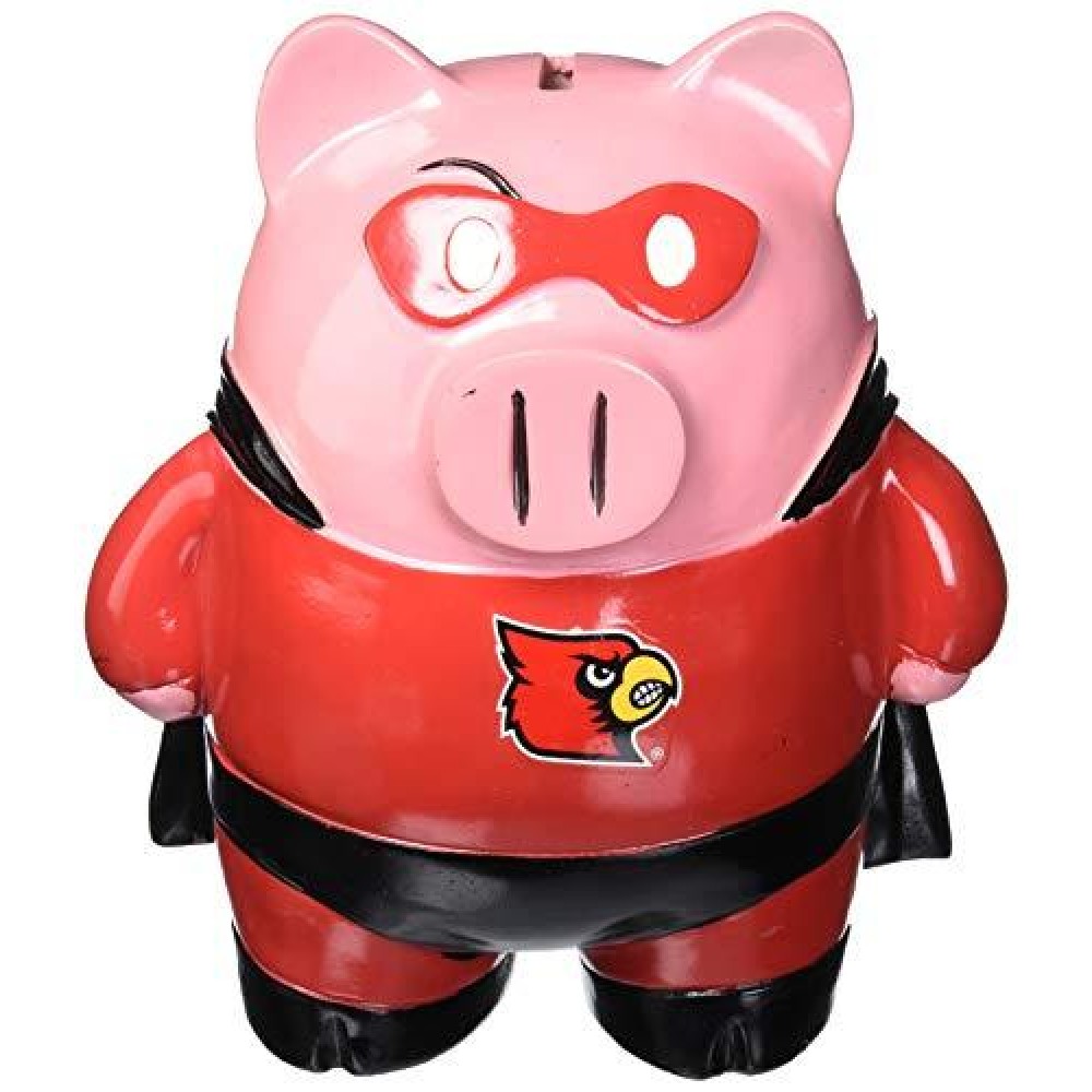 Louisville Cardinals Piggy Bank - Large Stand Up Superhero Co