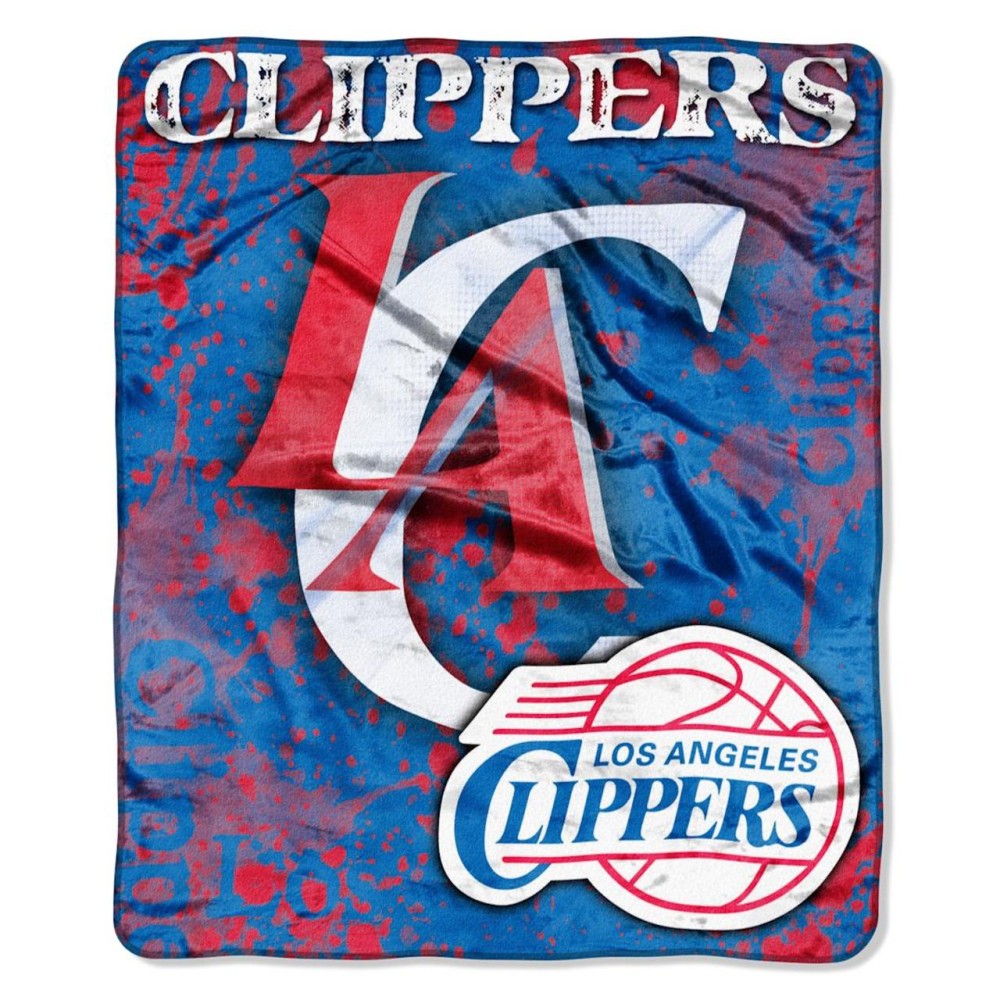 Los Angeles Clippers Blanket 50X60 Raschel Drop Down Design - Special Order