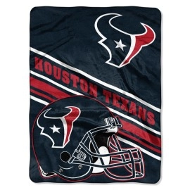 Houston Texans Blanket 60X80 Raschel Slant Design