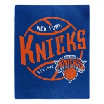 New York Knicks Blanket 50X60 Raschel Blacktop Design