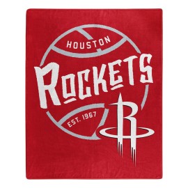 Houston Rockets Blanket 50X60 Raschel Blacktop Design