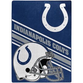 Indianapolis Colts Blanket 60X80 Raschel Slant Design
