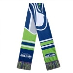 Seattle Seahawks Scarf Colorblock Big Logo Design