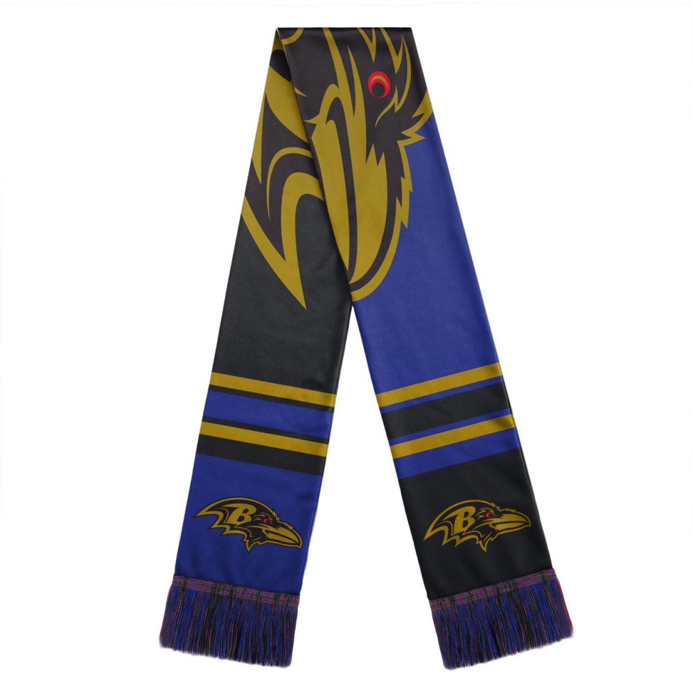 Baltimore Ravens Scarf Colorblock Big Logo Design