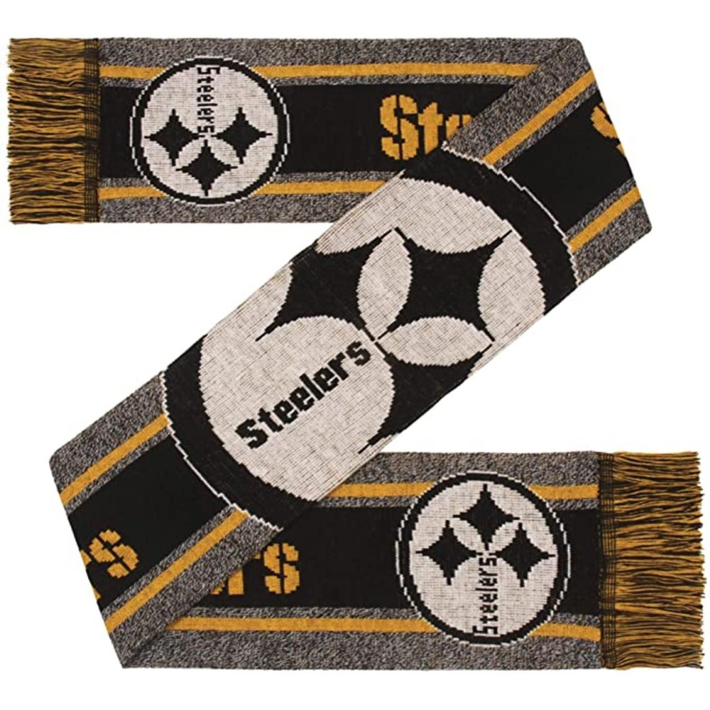 Pittsburgh Steelers Scarf Big Logo Wordmark Gray