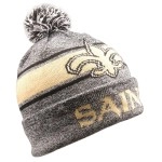 New Orleans Saints Beanie Gray Stripe Light Up