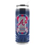 Atlanta Braves Stainless Steel Thermo Can - 16.9 Ounces - Special Order