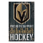 Vegas Golden Knights Sign 11X17 Wood Proud To Support Design