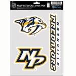 Nashville Predators Decal Multi Use Fan 3 Pack