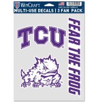 Tcu Horned Frogs Decal Multi Use Fan 3 Pack Special Order