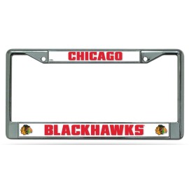 Chicago Blackhawks Plate Frame Chrome