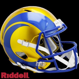 Los Angeles Rams Helmet Riddell Replica Full Size Speed Style Flash Alternate