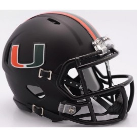 Miami Hurricanes Helmet Riddell Replica Full Size Speed Style Miami Nights Design