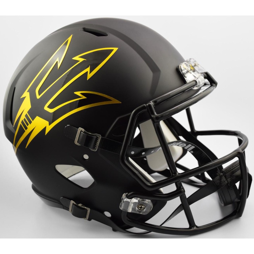 Arizona State Sun Devils Helmet Riddell Replica Full Size Speed Style Satin Black - Special Order