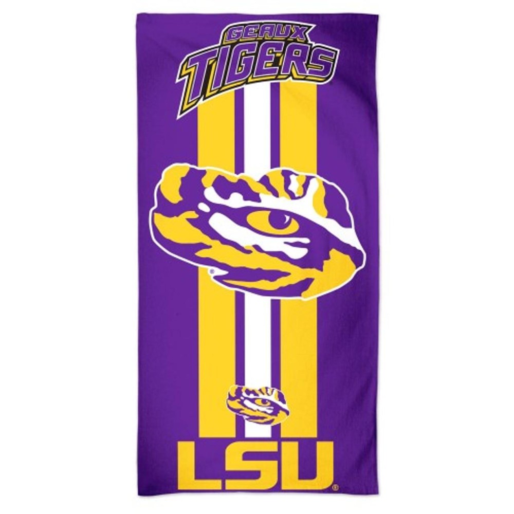 Lsu Tigers Towel 30X60 Beach Style