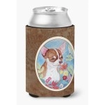 Caroline'S Treasures 7053Cc Chihuahua In Flowers Can Or Bottle Hugger, Multicolor