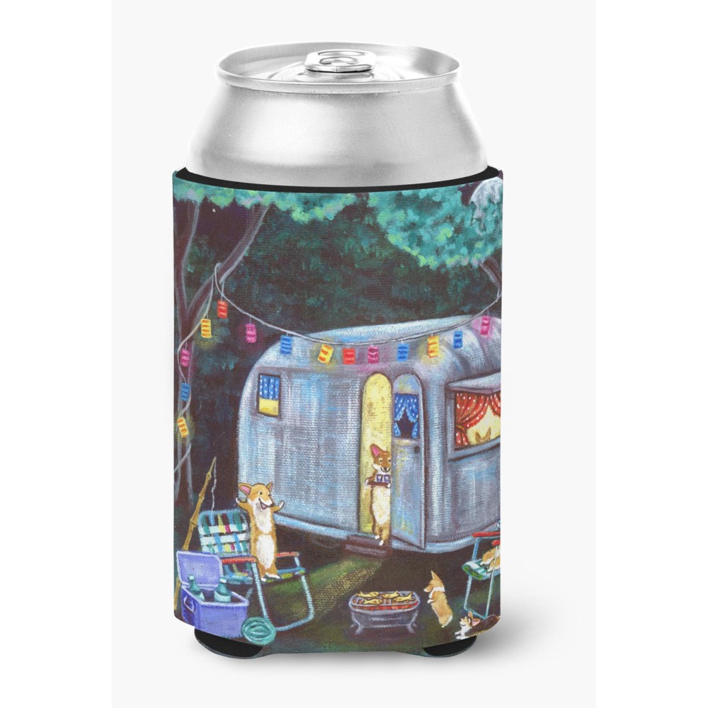 Caroline'S Treasures 7435Cc Corgi Glamping Fish Tales Trailer Can Or Bottle Hugger, Multicolor