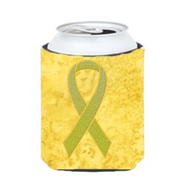 Yellow Ribbon For Sarcoma, Bone Or Bladder Cancer Awareness Can Or Bottle Hugger An1203Cc